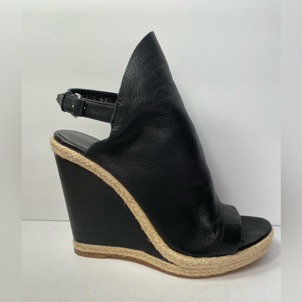 Balenciaga glove wedge espadrille sandals heels black 41 - Picture 2 of 11